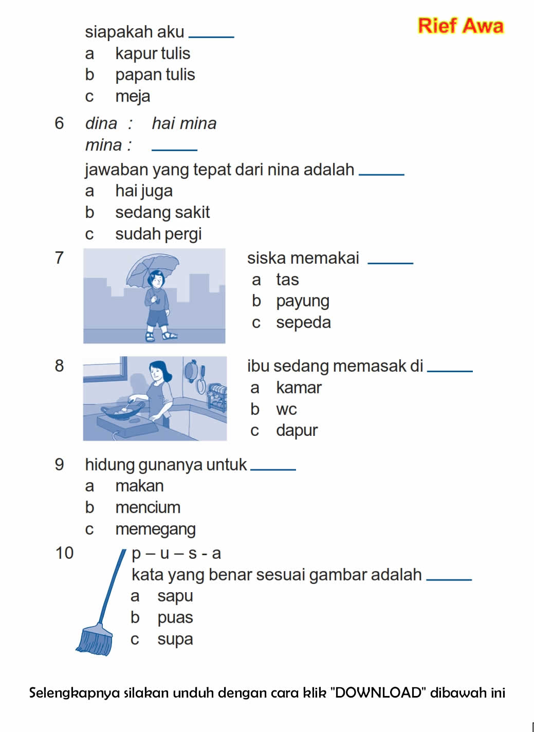 soal bahasa indonesia kelas 6